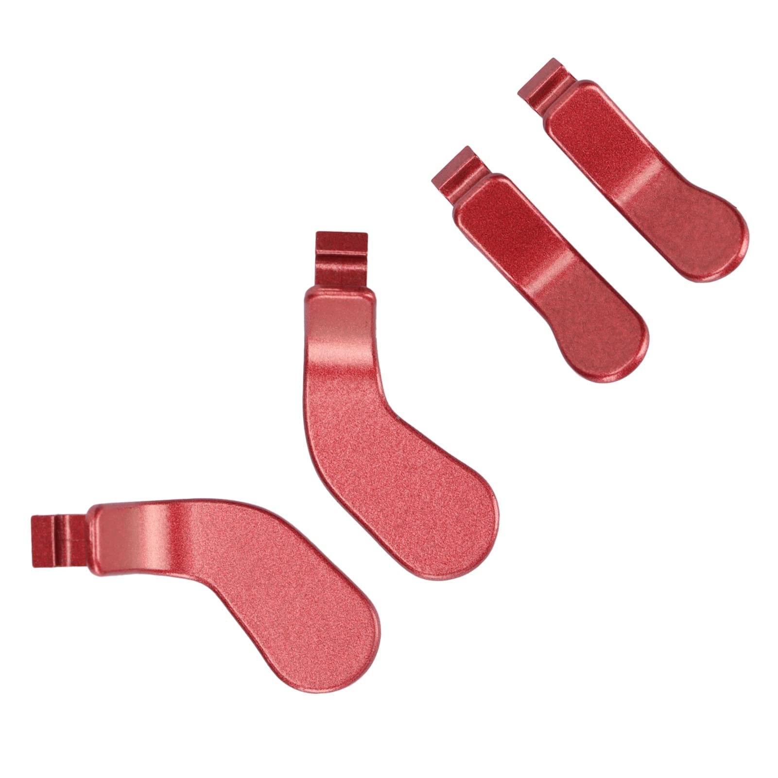 Controller-Paddles, 4 Stück Rote Metall-Edelstahl-Paddles Hair Trigger Locks Ersatzteile für One Controller Series 2