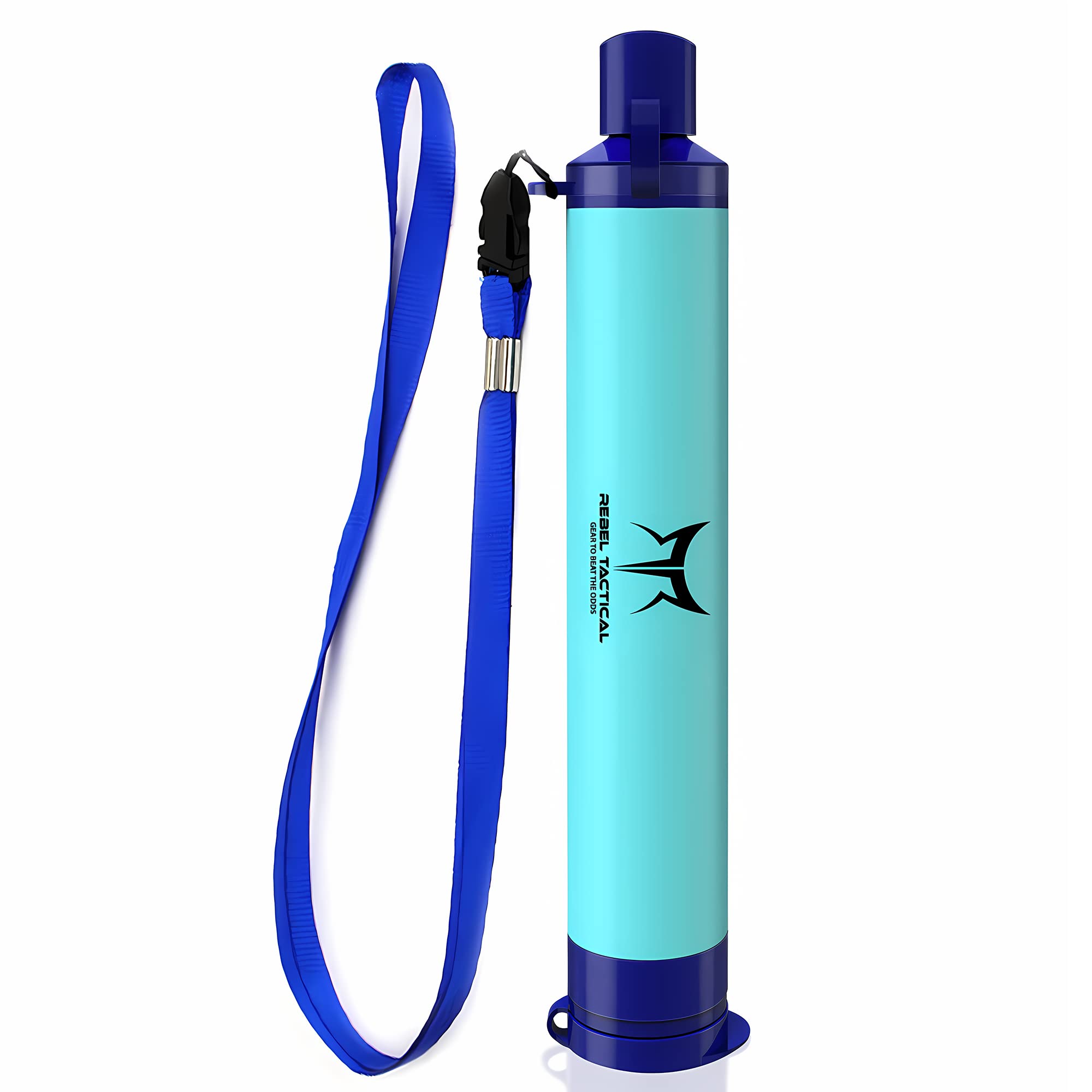 Rebel Tactical Water Filter Straw - Portable Water Filtration System for Safe Drinking, Water Filter for Outdoor Activities, Emergencies, Travel,Camping, Survival, Hiking, Backpacking