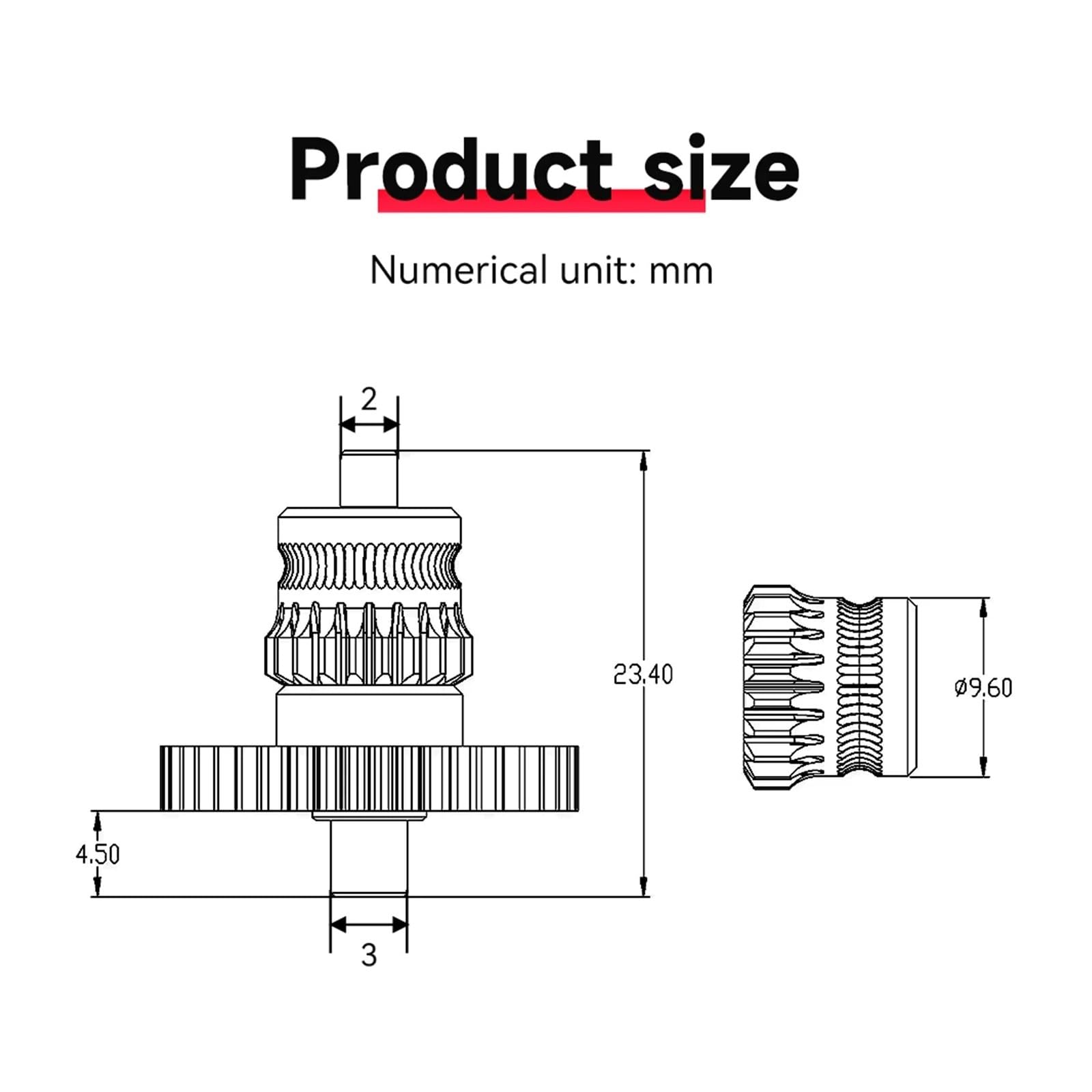 Compatibile con Creality, attrezzatura for estrusore Sprite for Ender-3/5