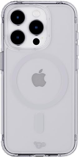 Tech 21 Evo - Funda transparente para iPhone 15 Pro, compatible con MagSafe, funda de protección contra impactos, transparente