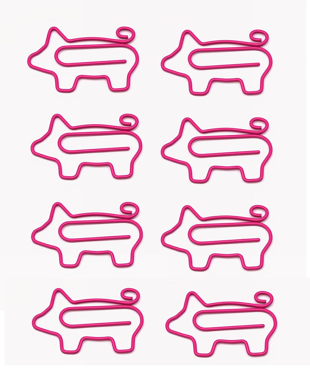 100 graffette in metallo a forma di maiale rosa, piccole graffette carine a forma di animali dei cartoni animati, segnalibri, per scuola, ufficio, casa, documenti di carta