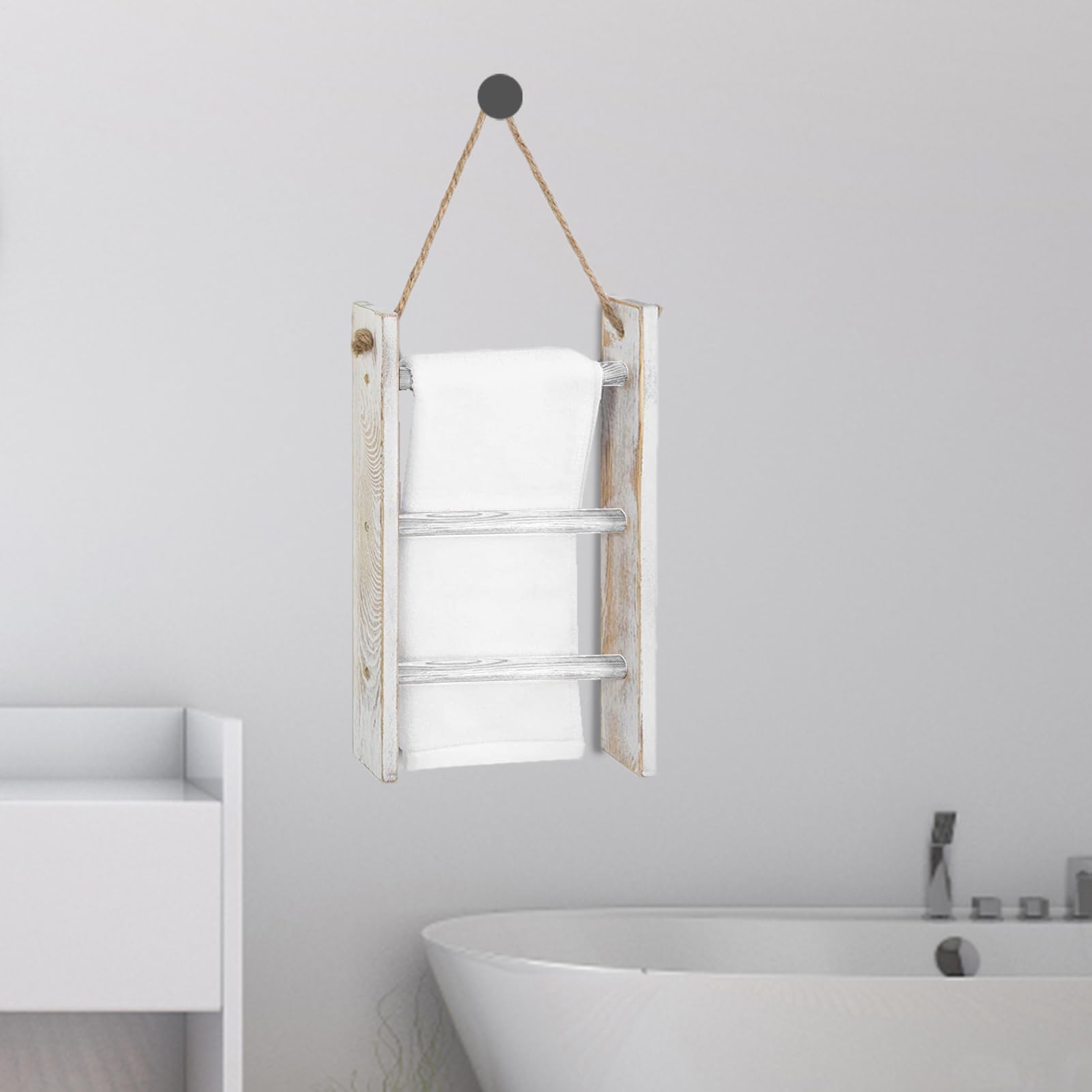 Porta Asciugamani Da Parete Costway, 2 Ripiani In Acciaio Inossidabile, 45x26x55 Cm - Risparmia Spazio
