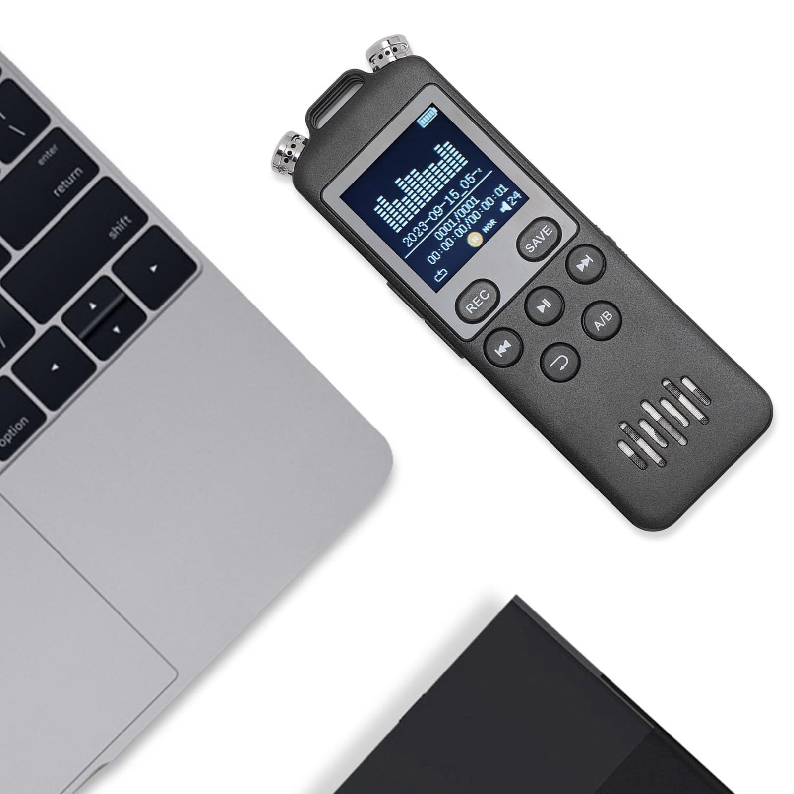 Grabadora de Voz Digital, Grabadora Digital de 1536 Kbps Activada por Voz para Clase (16GB)