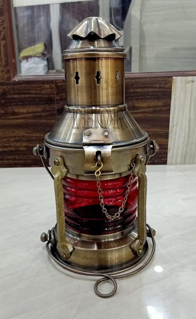 Kerosene Oil Lantern Vintage Oil Lamp Maritime Ship Lantern-Anchor Boat Light Lamp Decor Rustic Vintage Home Decor