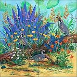 Southwest Tile Backsplash Desert Flowers by Susan Libby Flower Art Kitchen Bathroom Ceramic Mural...