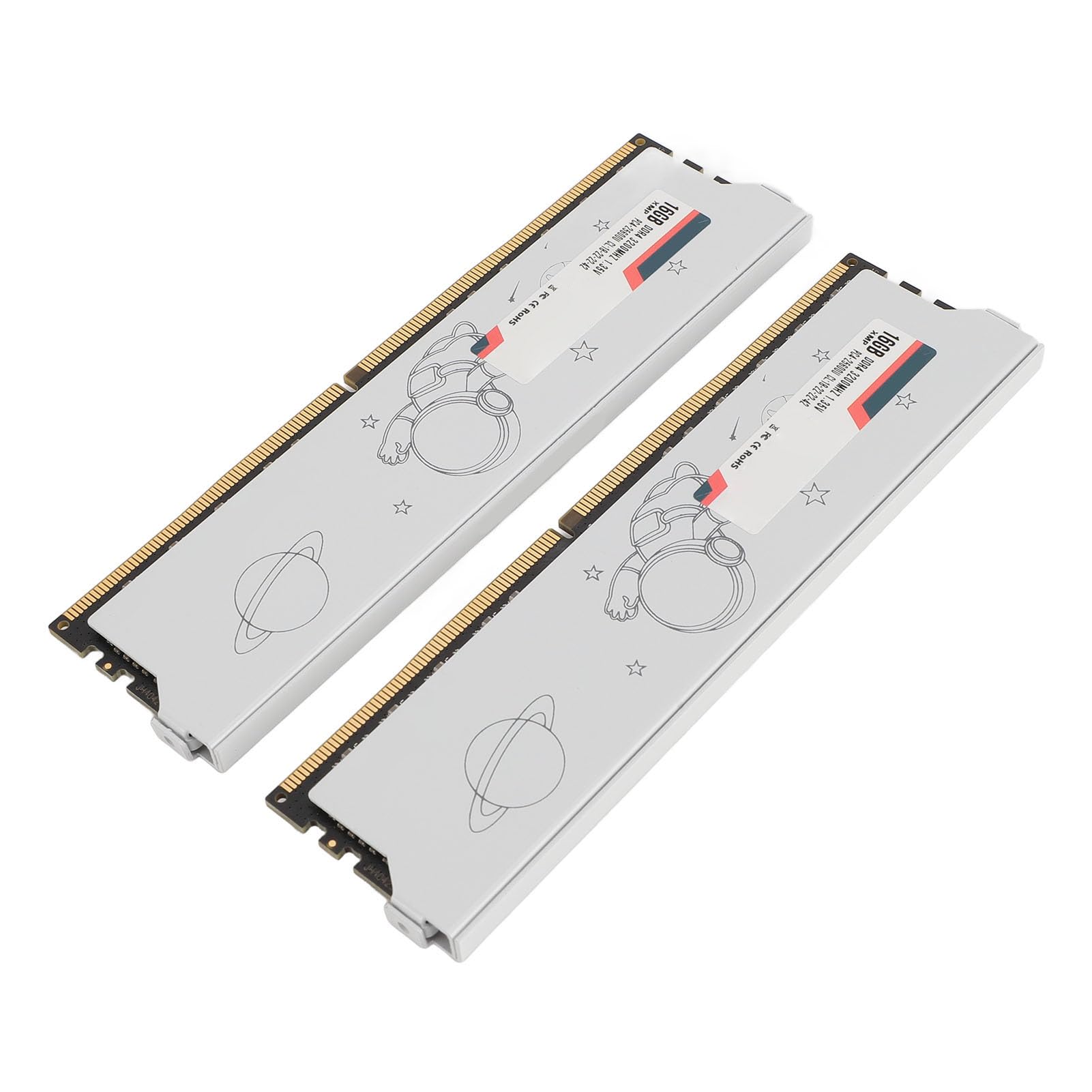 Chiyyak Modulo di Memoria Ad Alta velocità DDR4 RAM XMP per PC da Gioco Desktop 2 unità PCB in Metallo 25600 28800 Larghezza di Banda (DDR4 3200 MHz 32 GB (2x16 GB))
