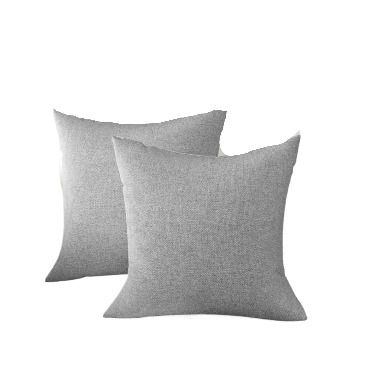 IUVYTA Chenille Pillow Covers 2PCS Faux Linen Throw Pillow Cover Decorative Burlap Pillowcase Square Solid Cushion Case Sofa(Color5,60X60cm1pcs)