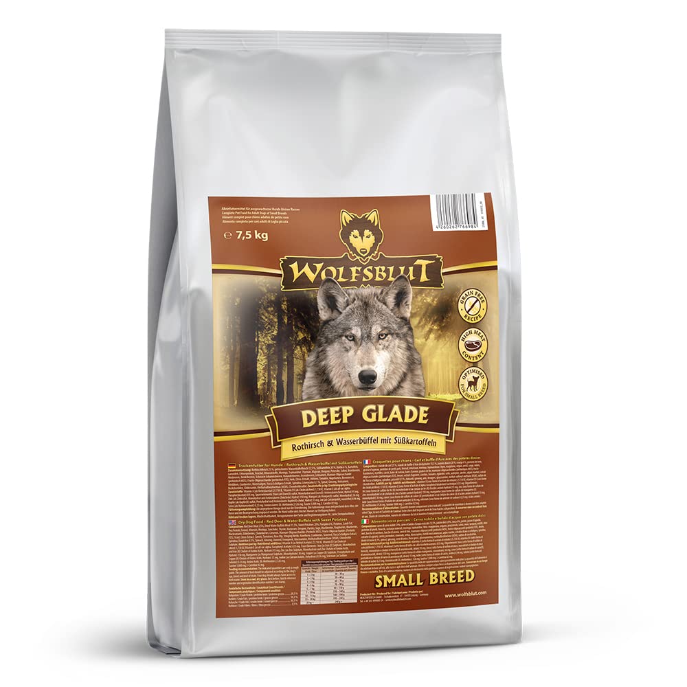 WOLFSBLUT – Deep Glade Small Breed Adult | Trockenfutter mit natürlichen Zutaten und wertvollen Superfoods für kleine, ausgewachsene Hunde. Getreidefreies Alleinfutter ohne Zusatzstoffe im Beutel |...