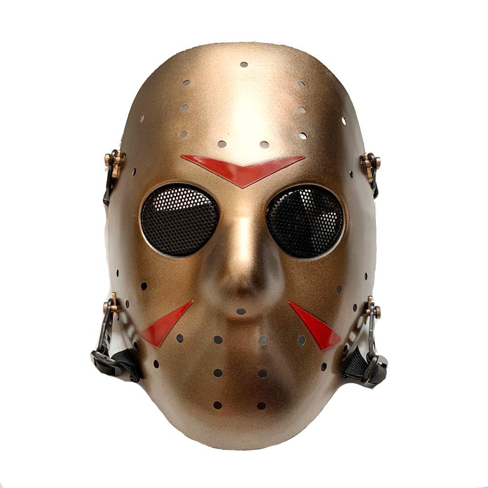 Worldshopping4u Maschera Protettiva Full Face In Rete Metallica – Jason, Argento, Per Softair E Airsoft Tattico - 2