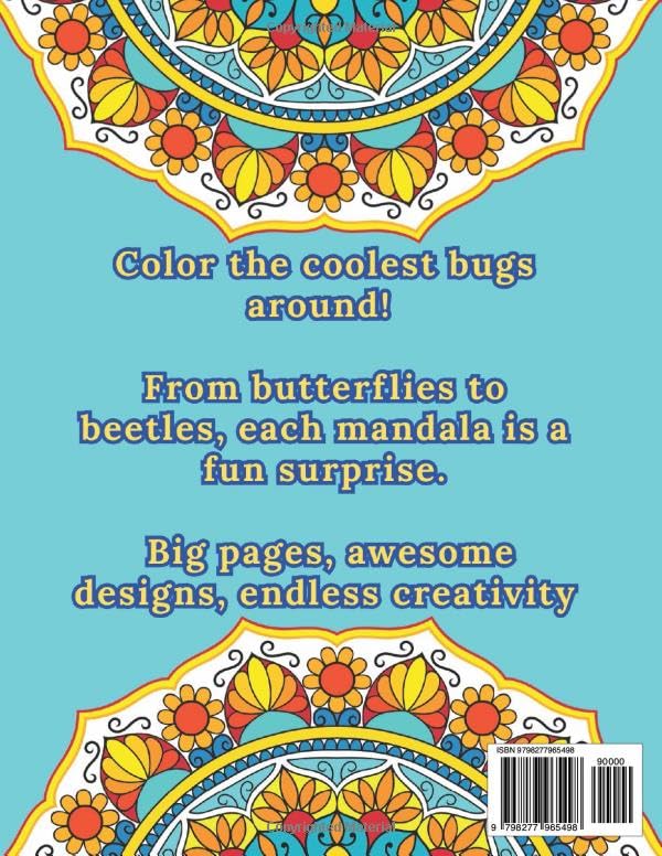 Big Book of Bug Mandalas – 2nd Edition: 60 Bug Mandala Coloring Pages for Kids, Teens & Adults | Relaxing Insect Mandalas for Kids and Adults – 2nd ... to Color (The Mandala Moments Collection) image 3