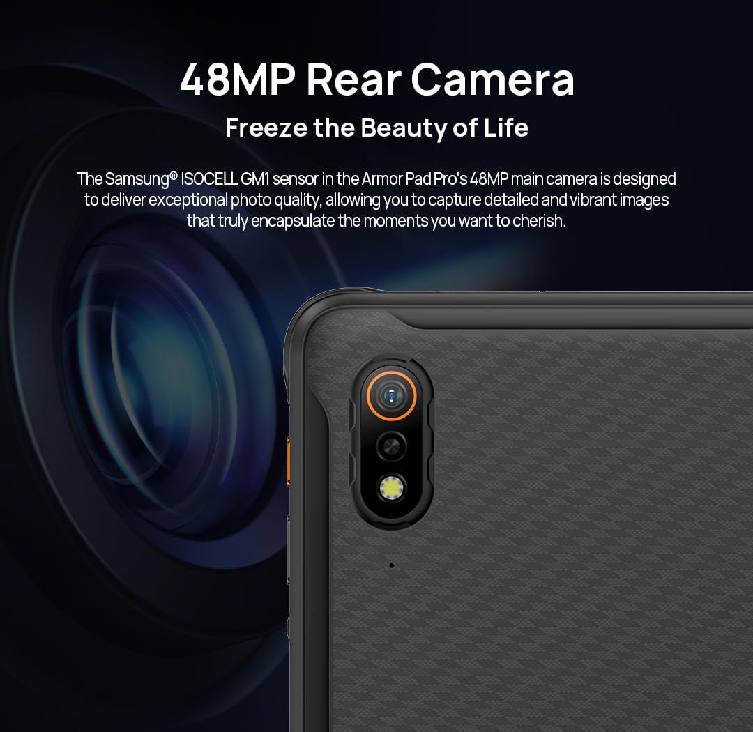 Ulefone Armor Pad Pro Rugged Tablet 8.0 pollici HD+, 7650mAh Rugged Smartphone 16GB+128GB/2TB Tablette in Offerta, IP68/69K Robusto Tablet Android 14, 5G WIFI/OTG/GPS/NFC/FM
