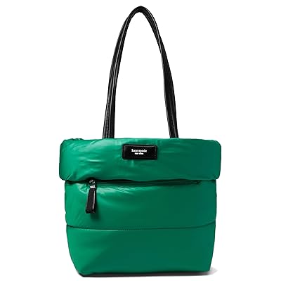 Kate Spade New York Puffed Puffy Fabric Small Tote Handbags Wintergreen, Textile