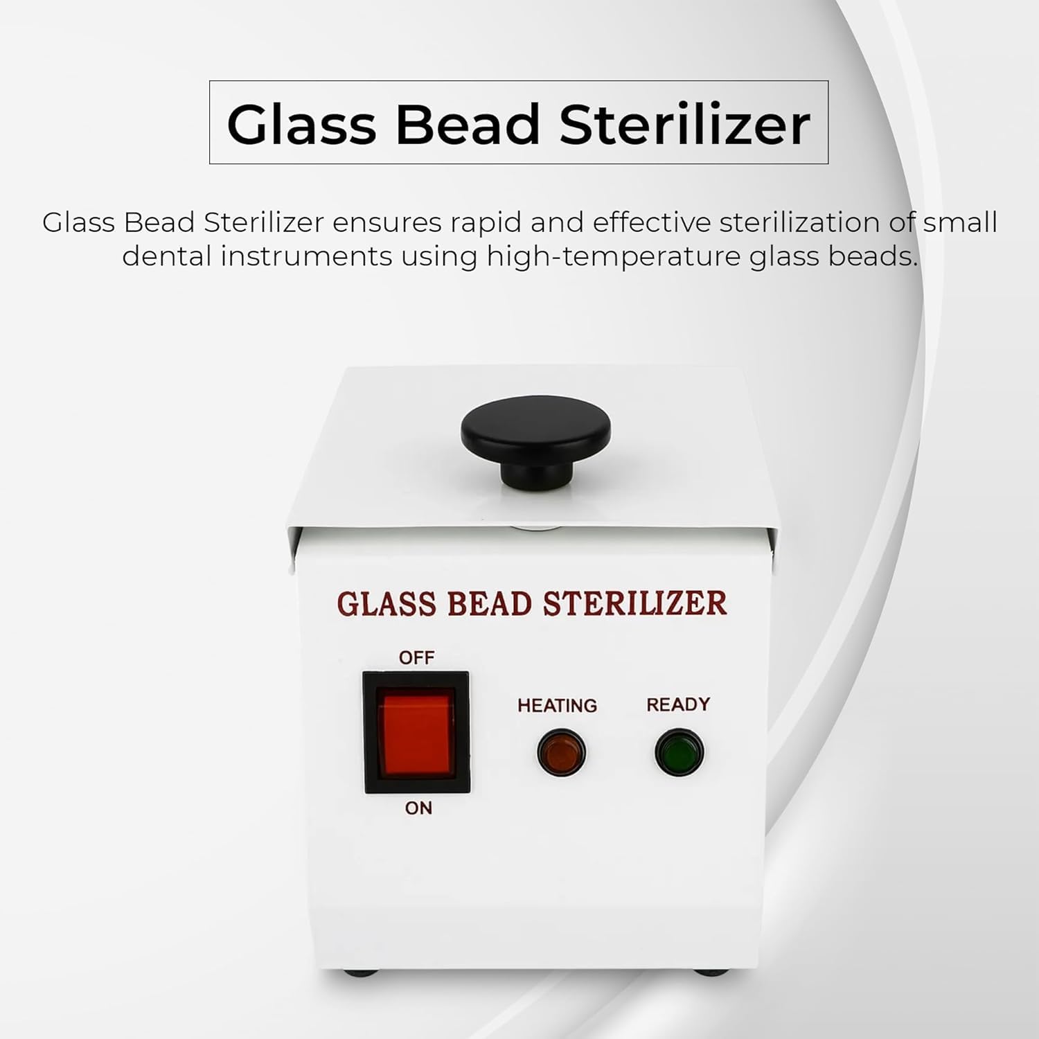Generic Glass Bead Sterilizer, High Temperature Dental Instrument Sterilization Device, White, 8x6x7 Inch
