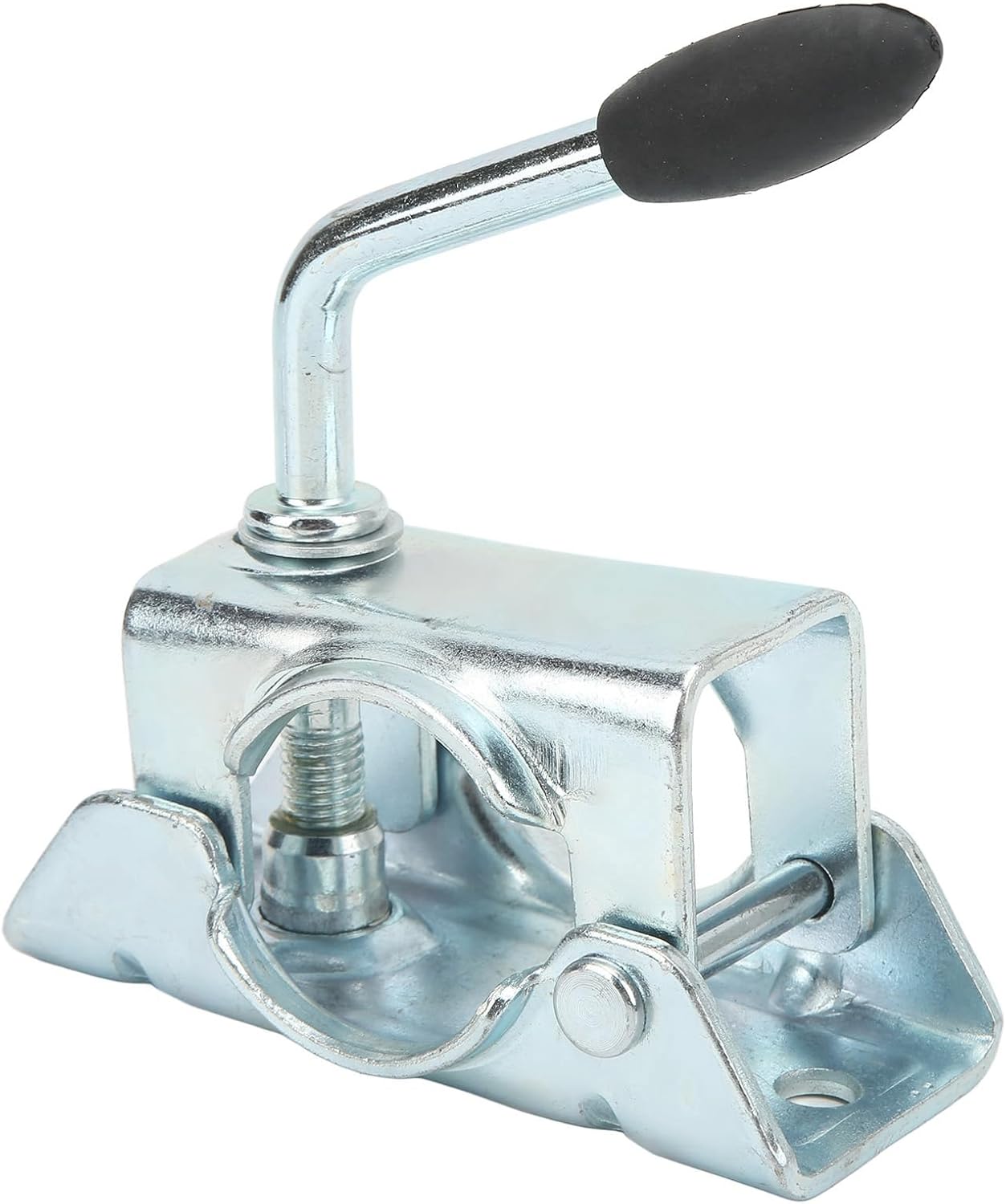 Trailer Jack Wheel Split Clamp Jack Wheel Prop Support Mount 48mm Pipe Diameter for RV Trailer