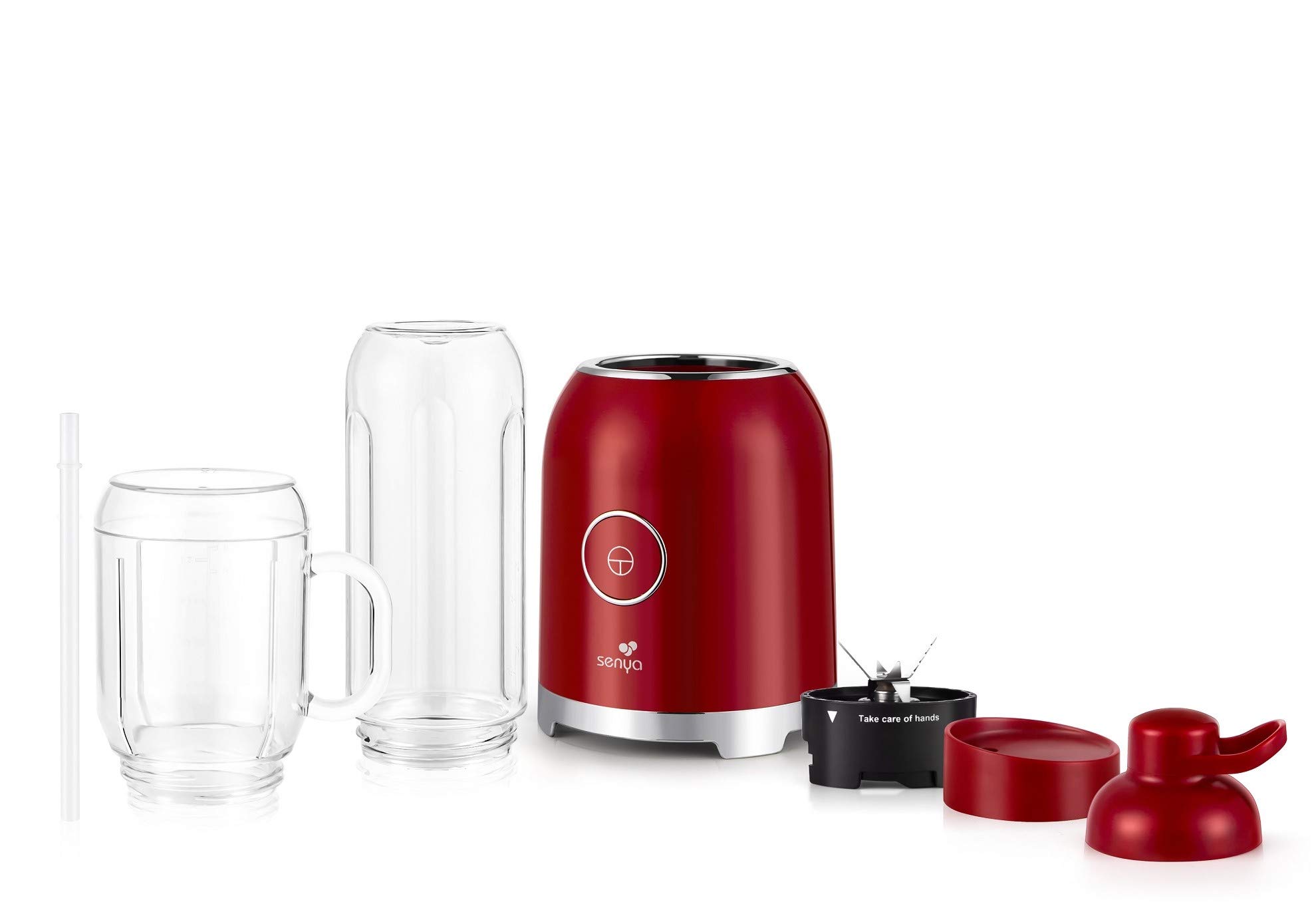 SENYA JUICY DELIGHT, Blender Portable 250W – Mini Blender avec Gourde 600 ml et Mug 500 ml – 6 Lames en Acier Inoxydable – Mixeur Smoothie et Shakes Protéinés – Sans BPA