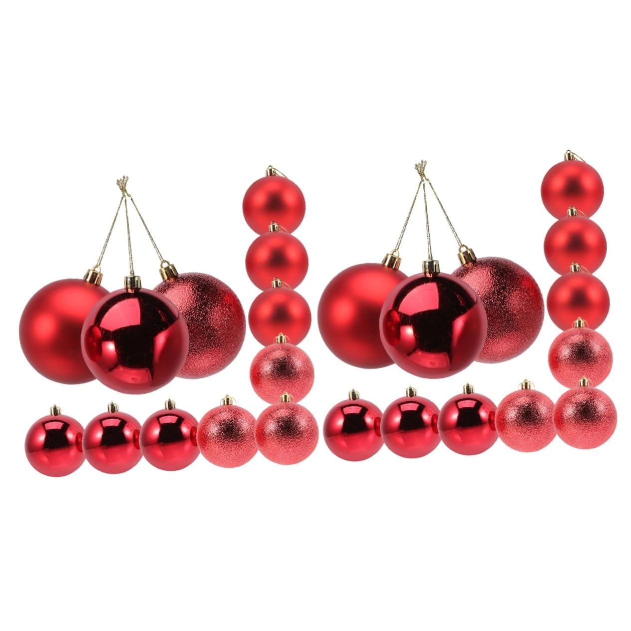 PRETYZOOM STK Weihnachtskugeln Hängende Baumkugel Christbaumschmuck Weihnachtsbaumkugeln Weihnachtsbaum Hängende Kugeln Weihnachtsdekoration Zum Aufhängen Deckendekorationen Rot Plastik