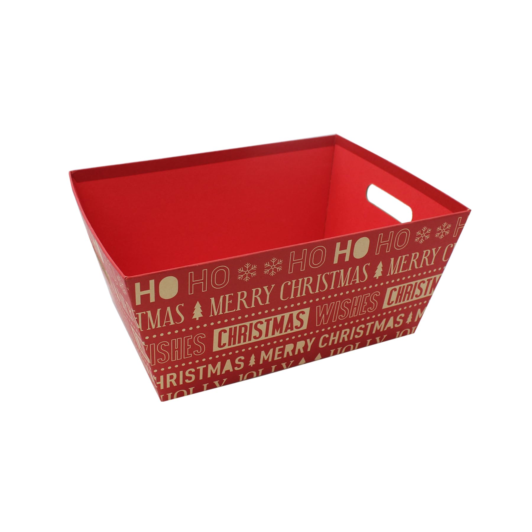 Widdle Gifts Christmas Hamper Gift Box / Basket with Merry Christmas Design (Small 27cm x 20cm - 4180)