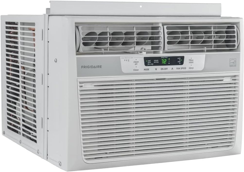 Frigidaire 10,000 BTU 115V Window-Mounted Compact Air Conditioner with Temperature Sensing Remote Control