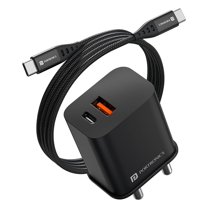 Portronics Adapto 20 Dual Fast Charger