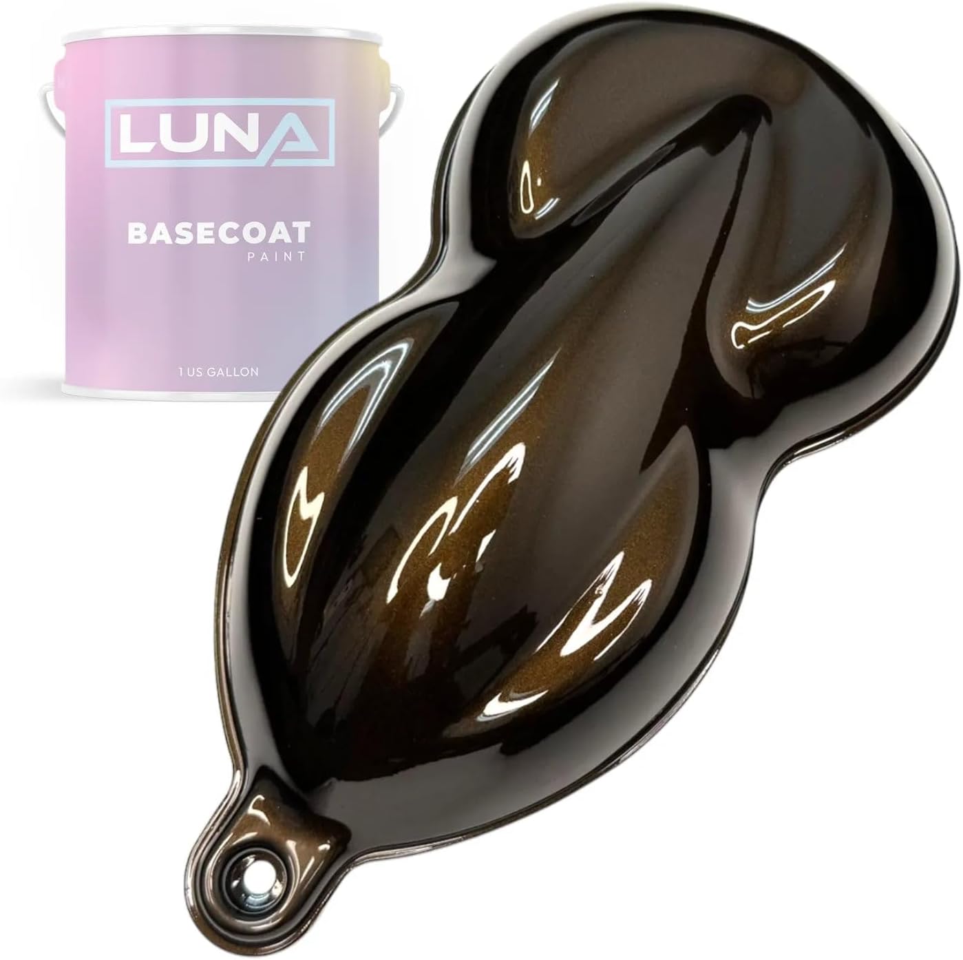 Mocha Brown Metallic Automotive Midcoat Paint (1 Gallon): Ready to Spray Body Paint for Full Vehicle and Large Projects, Use with Primer Basecoat and Clearcoat, Luna Eclipse