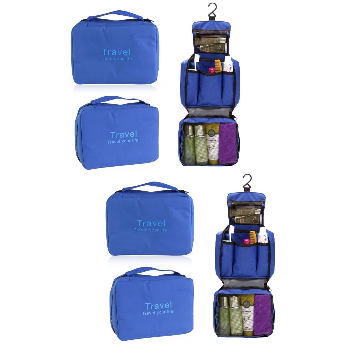 Didiseaon 2 Pezzi Borsa Organizer Da Viaggio Per Cosmetici Borsa Da Toilette Appesa Dimensioni Compatte Per Cosmetici Biancheria Intima Calzini
