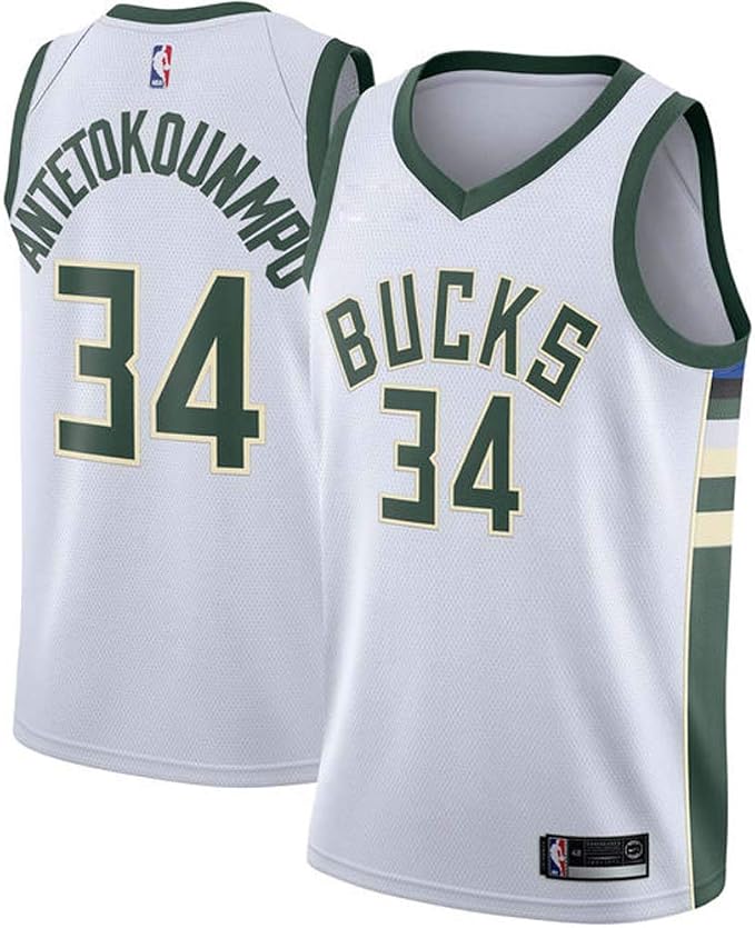 Maglia da Basket NBA n. 34, Gilet MilnisukeeBucks Giannis Antetokounmpo,  Maglia da Calcio 34#-C6-XL : Amazon.it: Abbigliamento