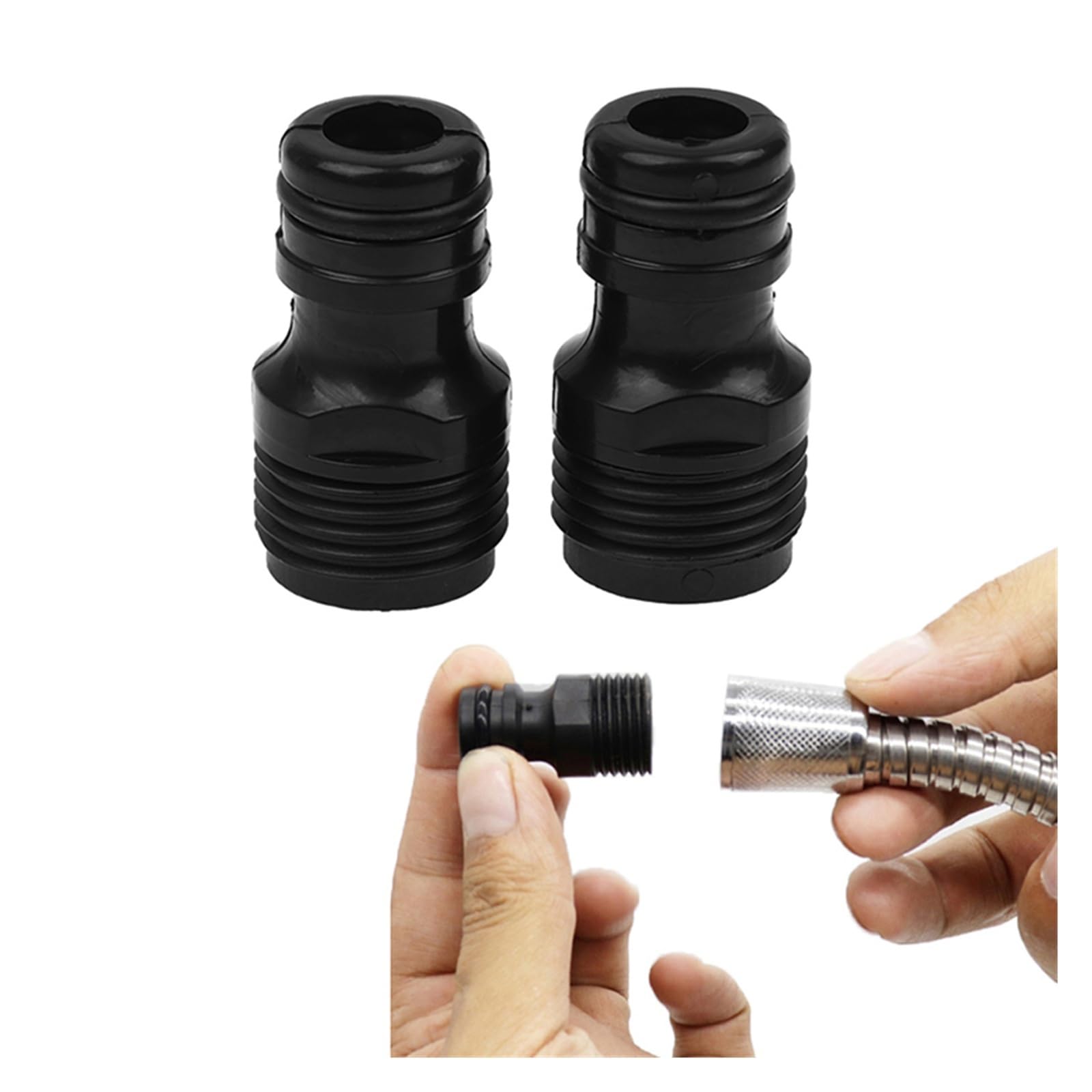 Adattatore per rubinetto filettato da 1/2" per tubo da giardino, raccordo rapido per sistema di irrigazione, set da 2 pezzi, durevole e facile da installare