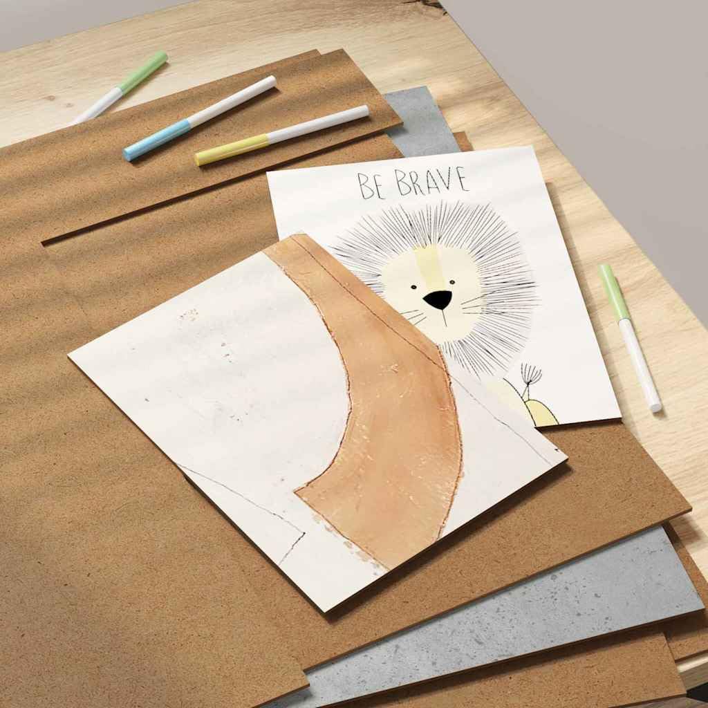 Płyty dekoracyjne, beton, szare, materiał drewnopochodny, 50 sztuk, 40 x 60 x 0,27 cm, drewno do majsterkowania, rękodzieła, puste drewno, do malowania i grawerowania