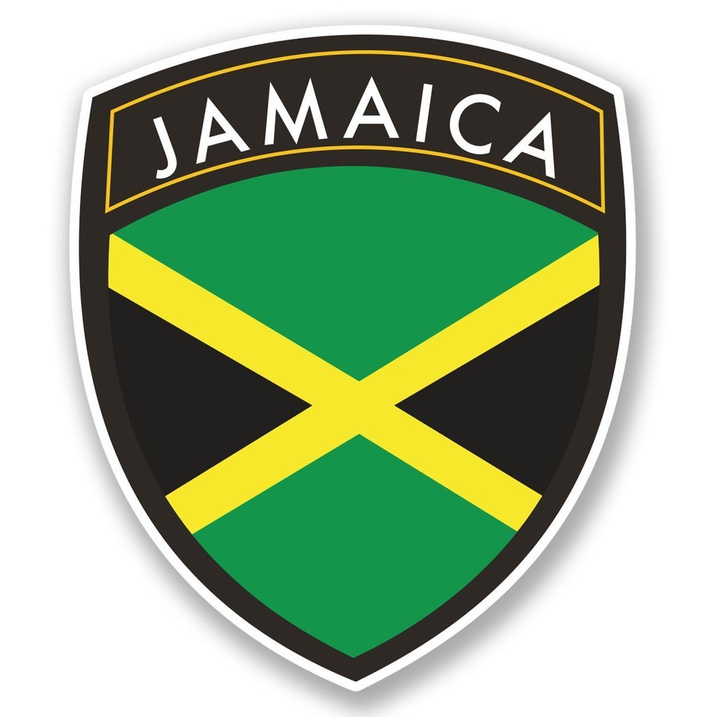Destinationvinyl Multi 2 X 10Cm/100Mm Jamaica Jamaican Window Cling Sticker Car Van Campervan Glass #5637