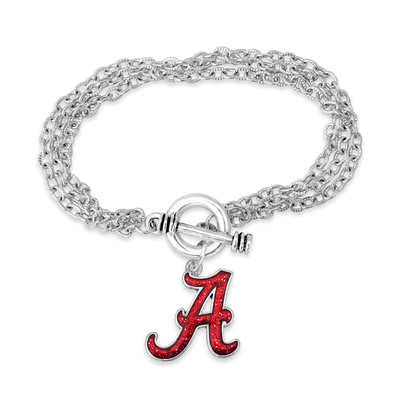 Alabama Crimson Tide Game Day Glitter Toggle Bracelet Jewelry Gift Licensed UA