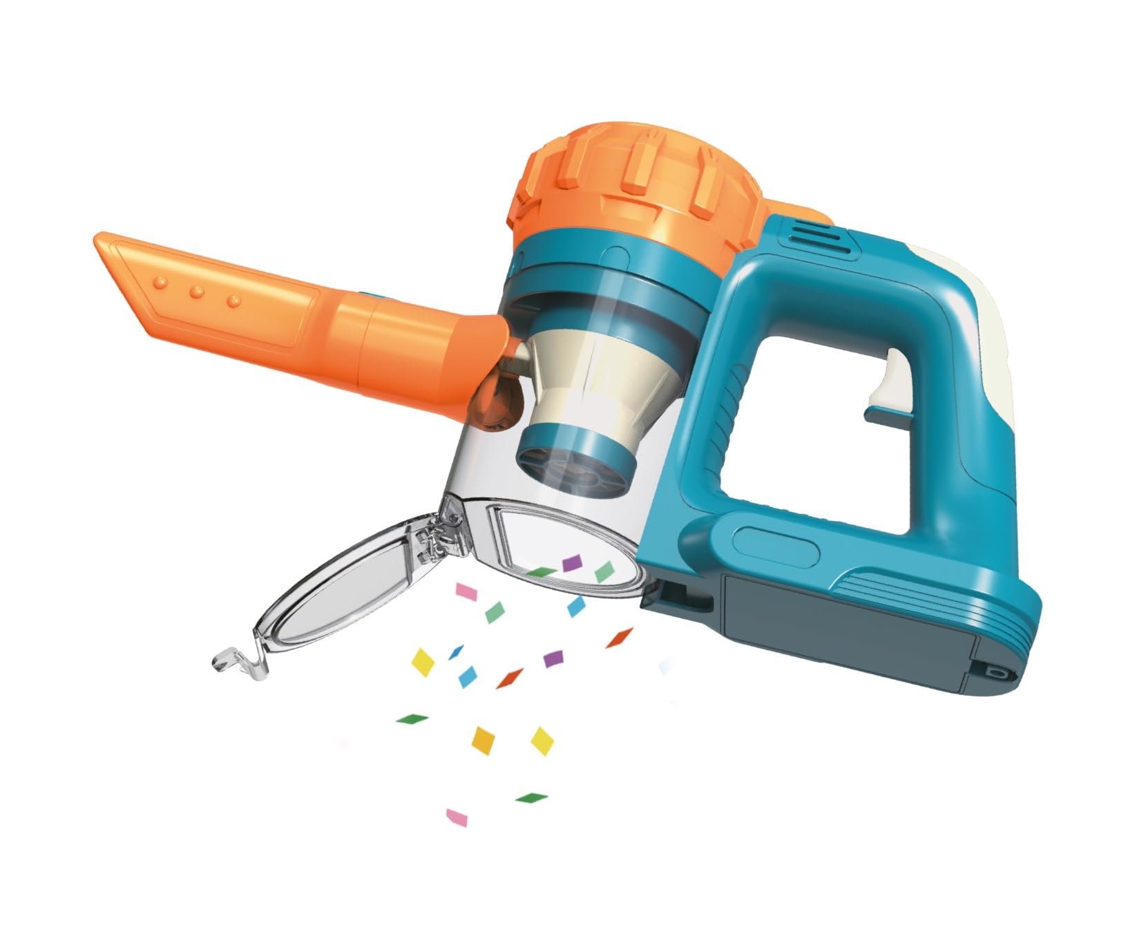 Teorema Giocattoli, Aspirateur Jouet pour Enfants fonctionnant avec Sons, 3 Accessoires interchangeables et conteneur ouvrable - Jeu éducatif à partir de 3 Ans, Aspirateur sans Fil 3 en 1