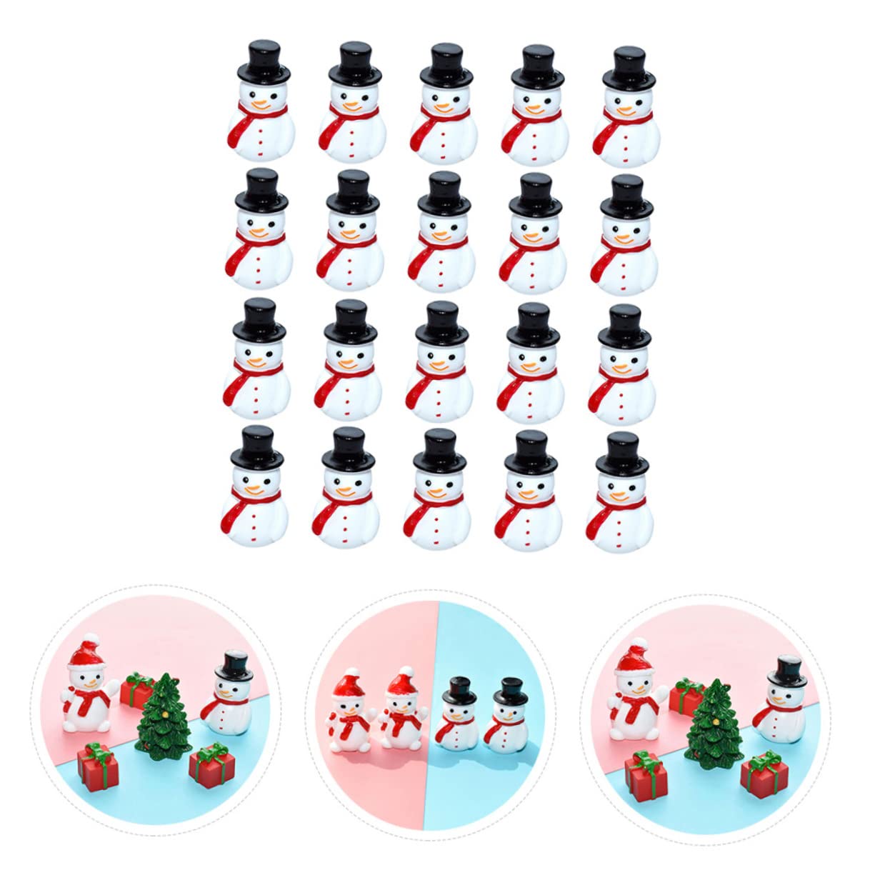 TOPBATHY 150 Piezas Mini muñeco de Nieve de muñecas Adornos de Navidad Mini muñecos de Nieve Christmas Tree Decorations manteles navideños Juguete Mini estatuilla de muñeco de Nieve