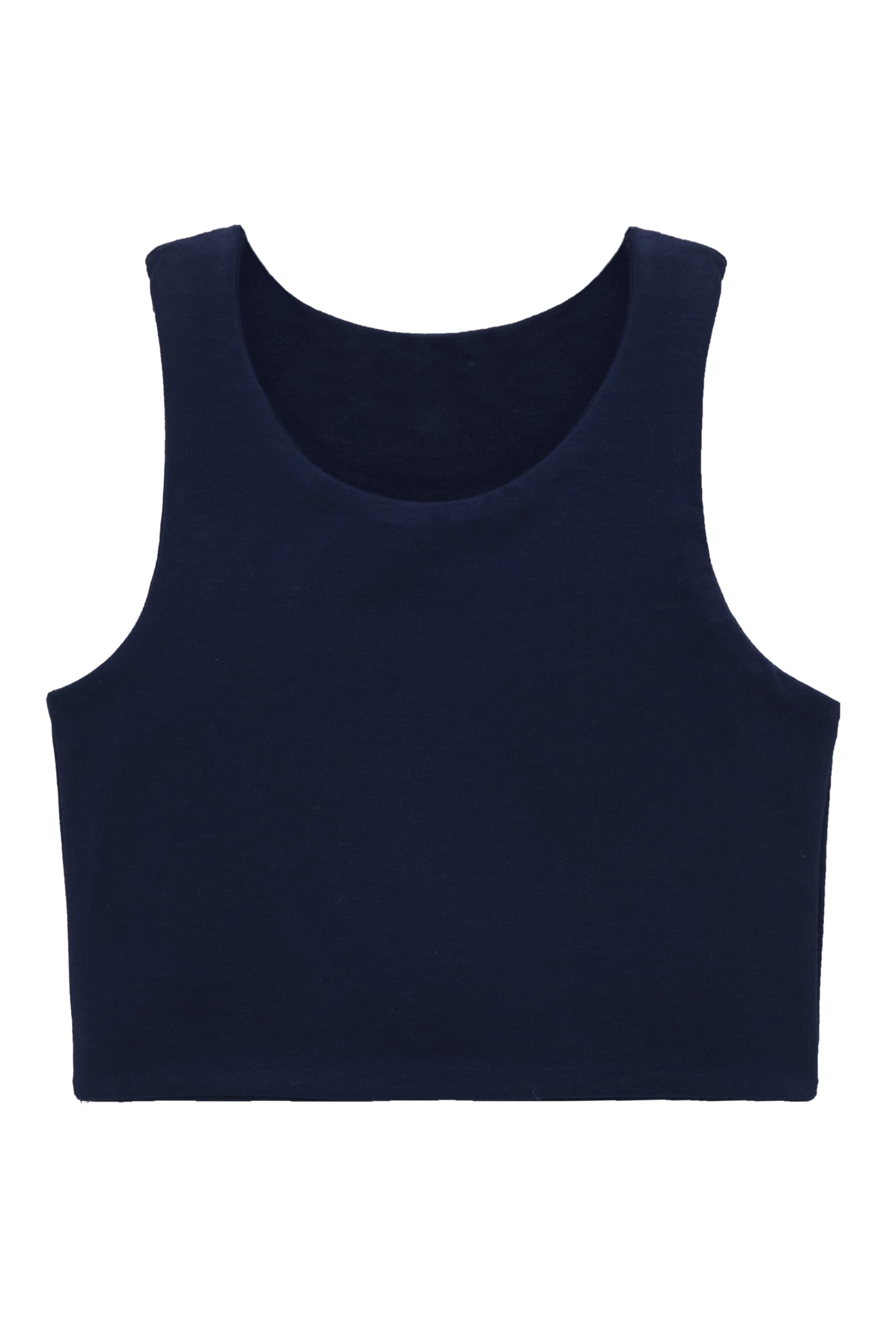 Lilax Girls' Double Lined Sleeveless Basic Crop Tank Top
