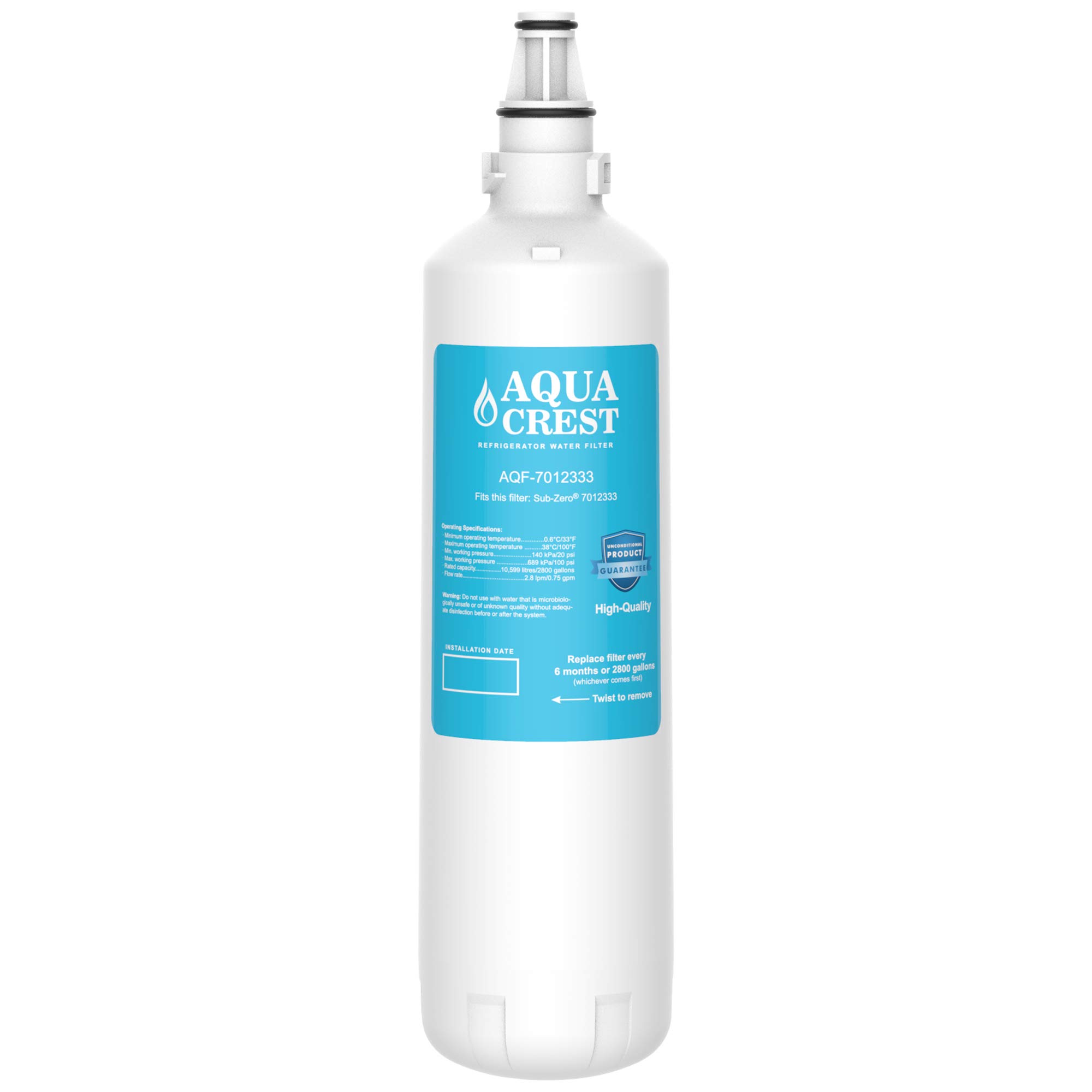 AQUA CRESTReplacement 7012333 Refrigerator Ice Maker Water Filter Compatible with Sub-Zero 7012333 UC-15 Manitowoc K00374