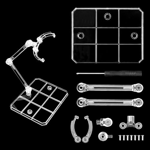 Miniatura 6 de 10 soportes para figuras de acción, soporte transparente para figura de acción de montaje, base de soporte para modelo de muñeca, compatible con