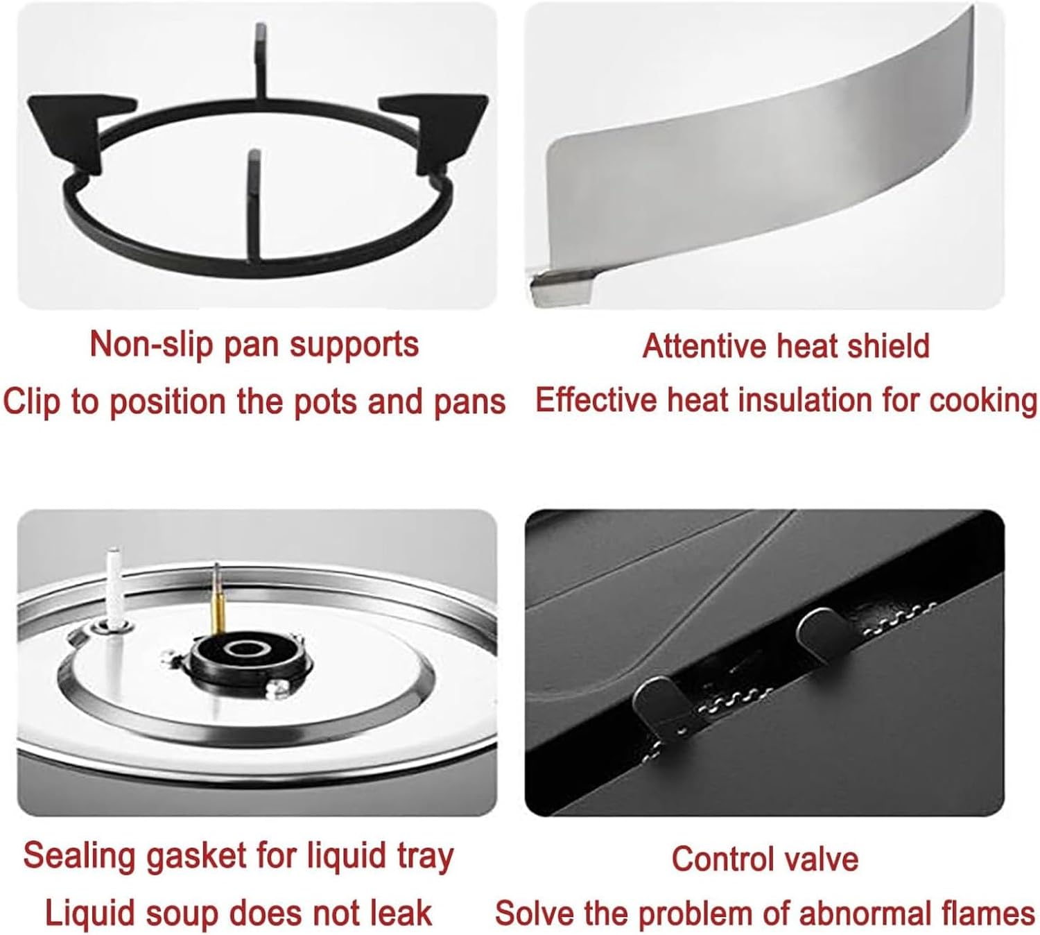 Gas Cooker - Indoor Portable Gas Stove - Single Burner Gas Hob Table Top Cooker NG/LPG Cooker, for Caravan Black Glass Freestanding Cooktop Camping Outdoor, 4.1KW(NG)
