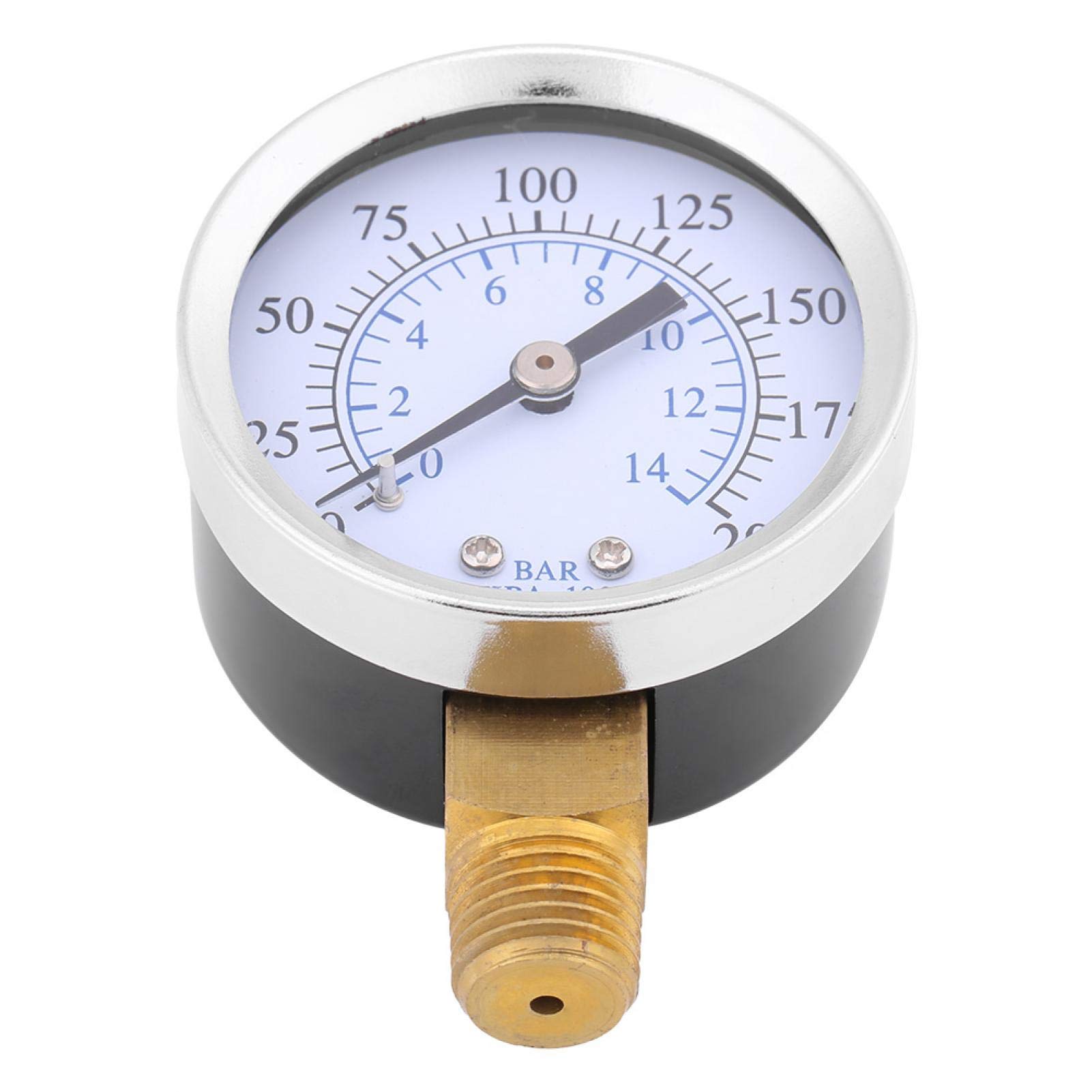 Outil de Mesure de Pression, manomètre pour compresseur d'air/hydraulique 1/4" NPT 0-200 PSI 0-14 Bar