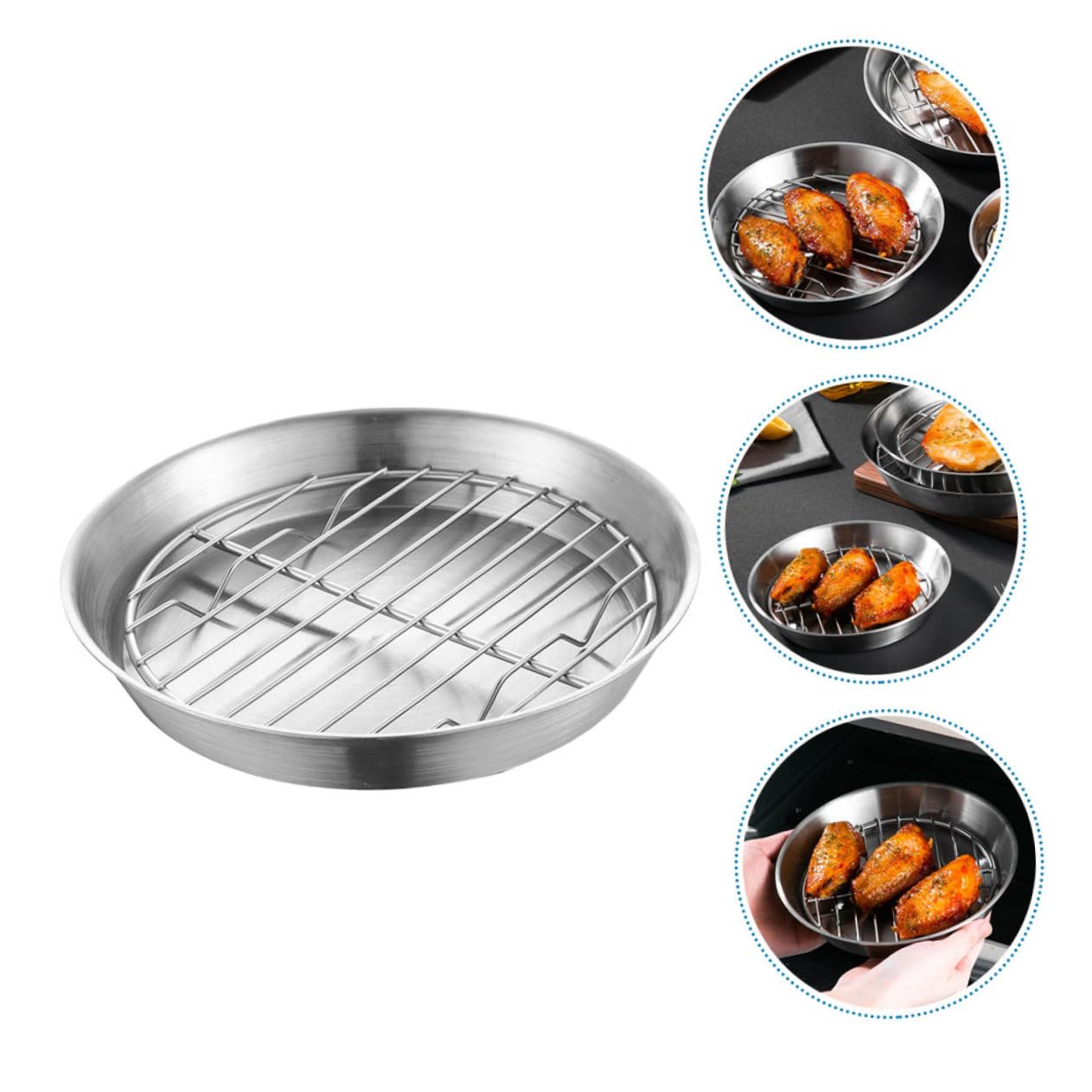 Alipis 1Set Stainless Steel Baking Pan with Cooling Rack Baking Tray and Grill Rack for Healthy Cooking Easy to Clean and Store present for Baking Enthusiasts