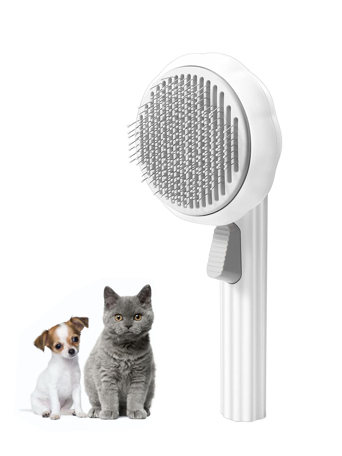 Cat Grooming Brush,Cat Brushes for Indoor Cats,Self Cleaning Slicker Brush for Dogs Cats, Short Hair Dog Brush Cat Comb, Remove Loose Hair, Fur, Undercoat, Mats, Tangled Hair (B09X1KSG62) Amazon Price History, Amazon Price Tracker