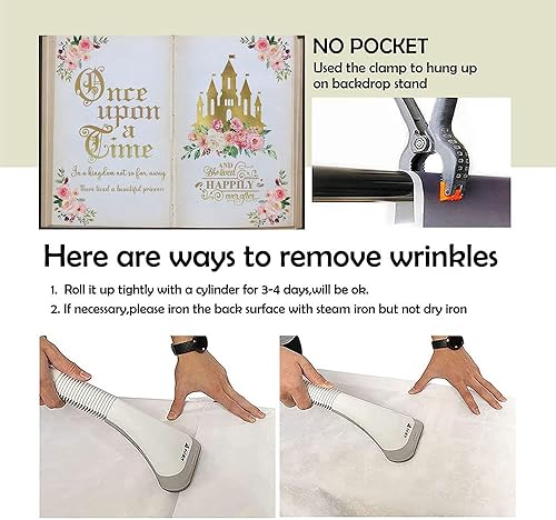 Miniatura 7 de Once Upon a Time - Telón de fondo rosa, floral, dorado, castillo de princesa, cuento de hadas, decoración de fiesta de cumpleaños, fiesta de primer