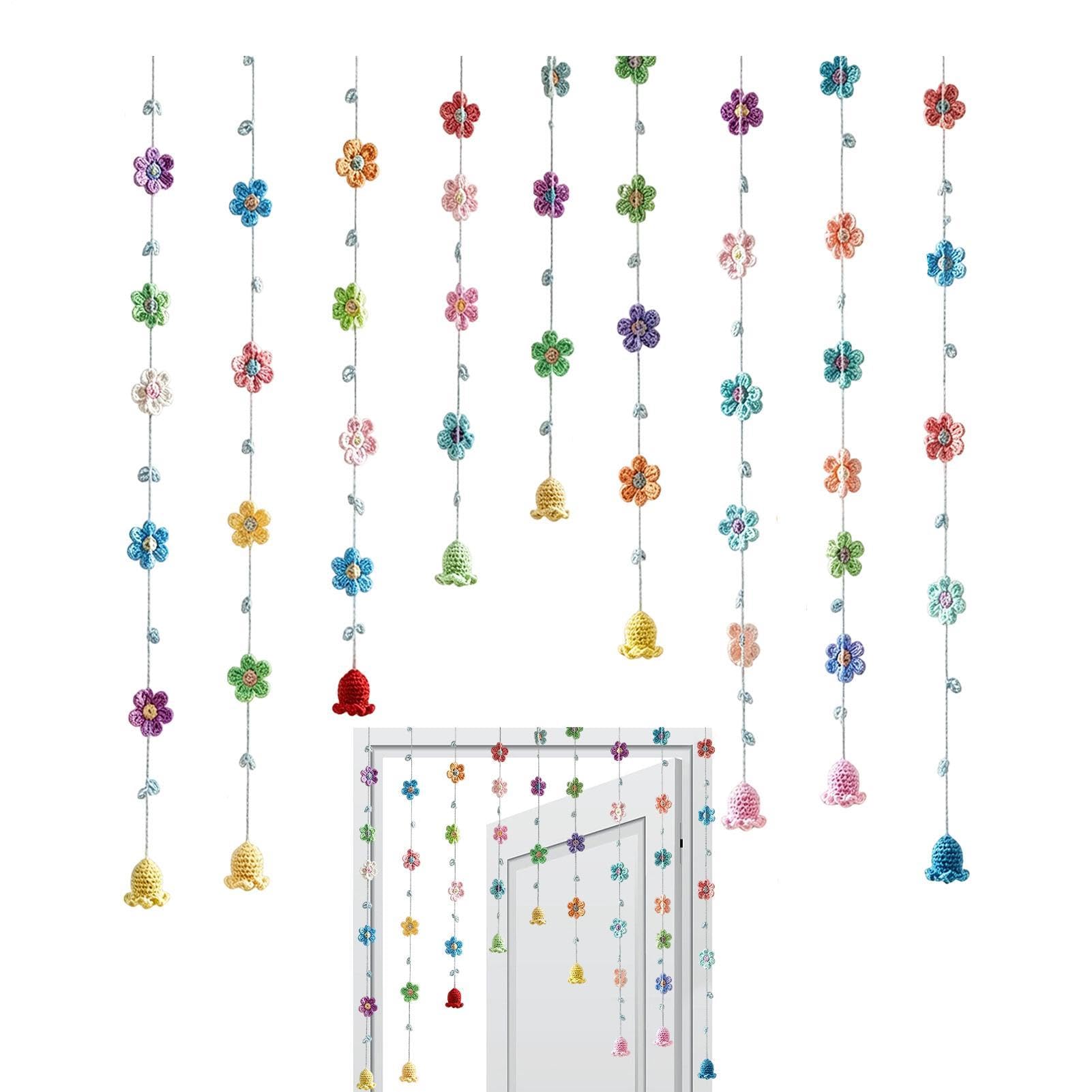 Guirnalda de ganchillo para ventana pared y decoración de dormitorio boho