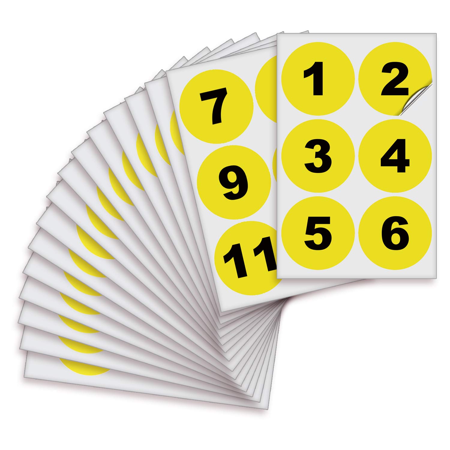 iSYFIX Yellow Consecutive Number Stickers – 1 to 100, 3-inch, 1 Set – Vinyl Self Adhesive Premium Decal, Ideal for Inventory, Storage, Organizing,