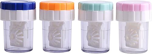 Miniatura 2 de Lavadora manual del limpiador del contacto de la lente, caja de limpieza de contacto Caja Contenedor Herramienta de remojo con pinzas Lake Blue # 8