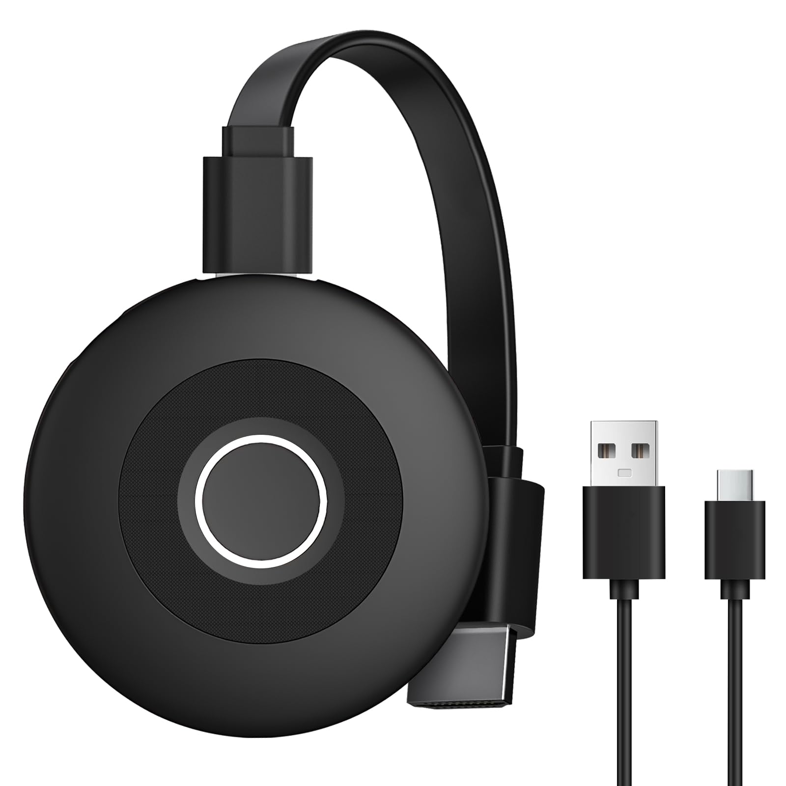 FIREBULL 4K HDMI sans Fil,Clé Miracast Dongle WiFi Double Bande 2.4G/5GHz,compatibles Android/iOS/i-Phone/i-Pad/Supporte Miracast,DLNA, Airplay,Vidéo Streamer Plug & Play