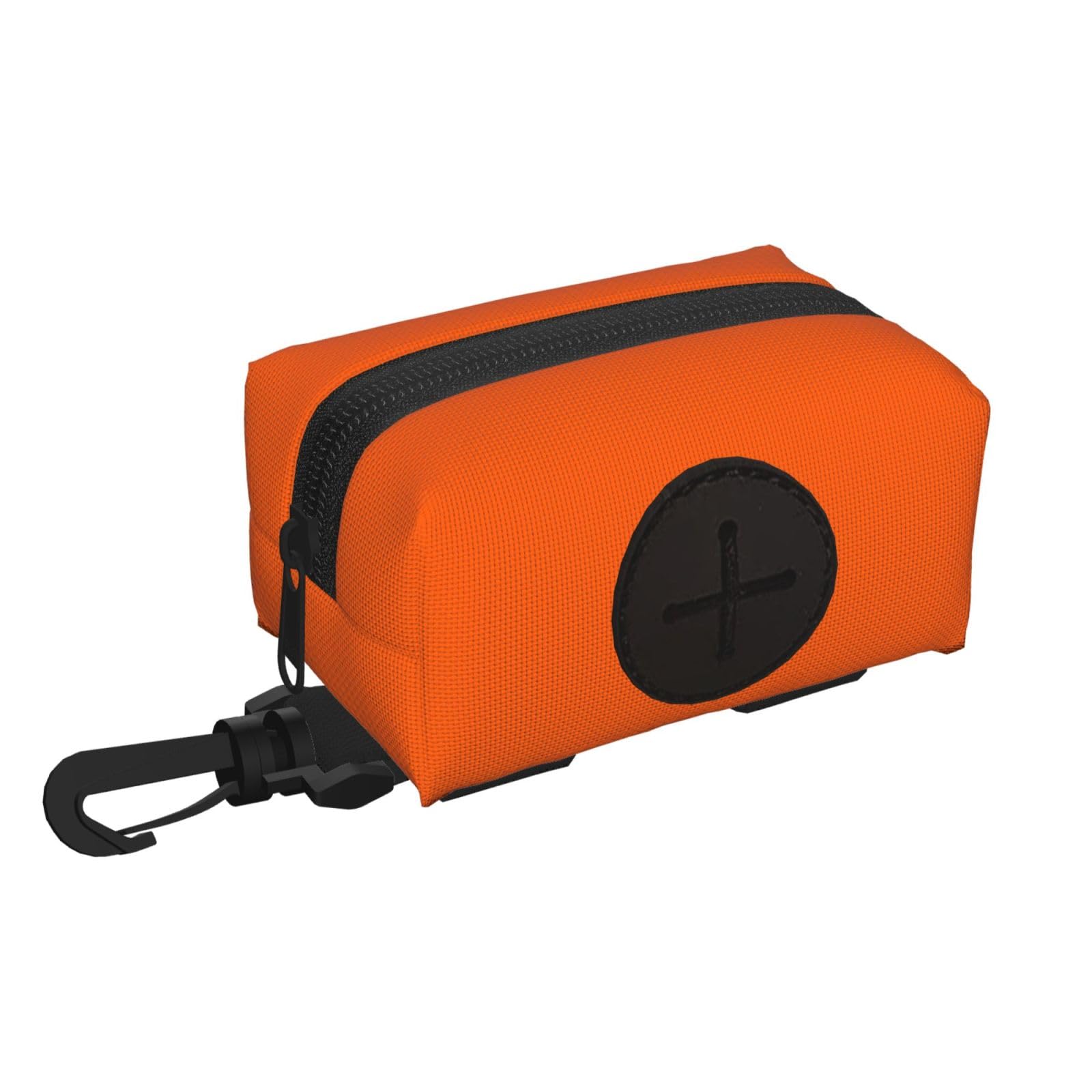 Orange Dog Poop Bag Pouch Portable Pet Waste Bag Holder For Walks, Hikes & Outdoor Activities