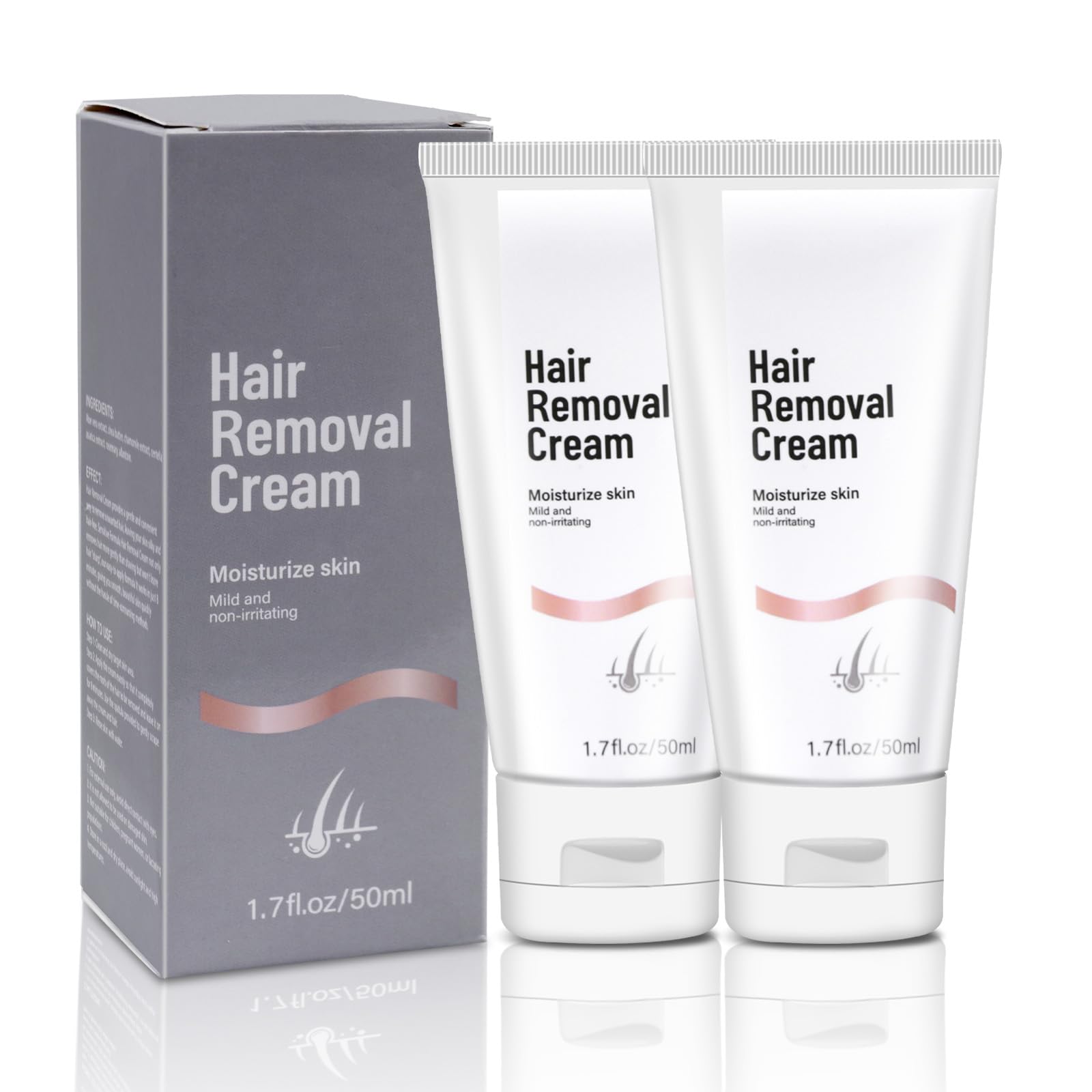 Hair Removal Cream Painless 2 PCS Hair Removal Gel Intimate/Private Area depiladora Cream, Bikini, Face, Legs and Underarms Painless Flawless Depilatory Gentle Hair Remover Formula for All Skin Types