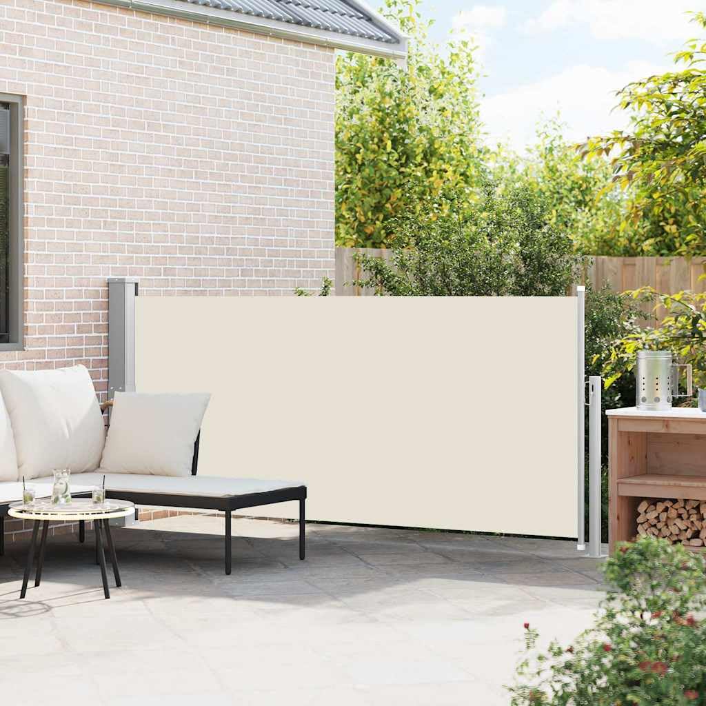 Myheimly Ausziehbare Seitenmarkise 140x300 cm Creme