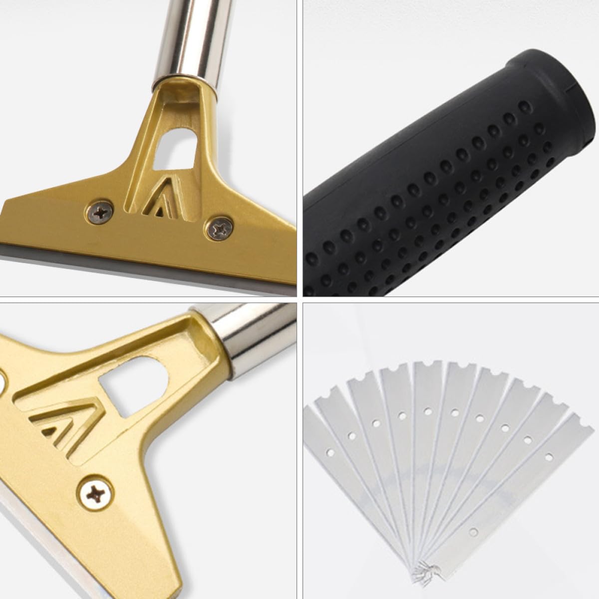 Sewroro Raspador Manual Pequeño para Limpieza de Juntas y Pintura Herramienta para Quitar Pegatinas y Adhesivos Espátula de Acero Duradero para Azulejos Mármol y Paredes