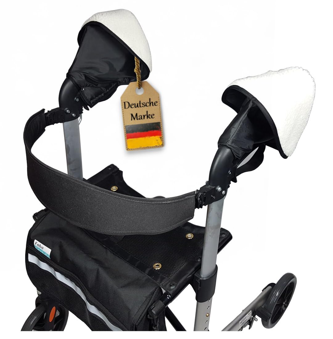 FabaCare Rollator Handschuhe Actimo, Rollstuhl Handschuhe, extra warme Handwärmer, Handmuff, Wasserdicht, Winddicht, Fingerwärmer, Fäustling, 1 Paar