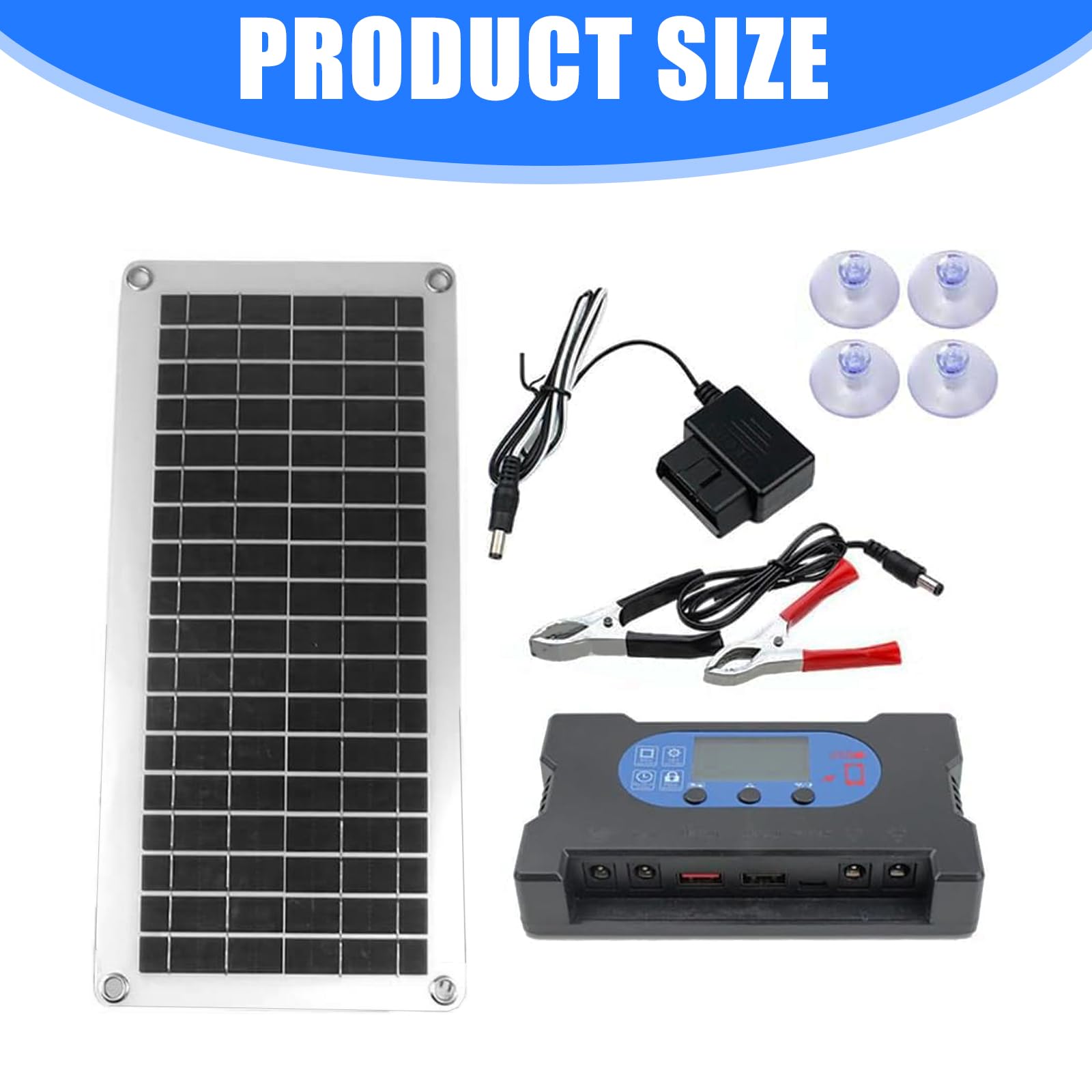 Pannello solare da 20 W per batteria auto per batterie agli acidi da 12 V con costruzione sigillata controllata anti perdite dispositivo batteria auto